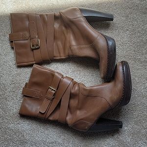 Michael Kors Brown Leather Heeled Boots